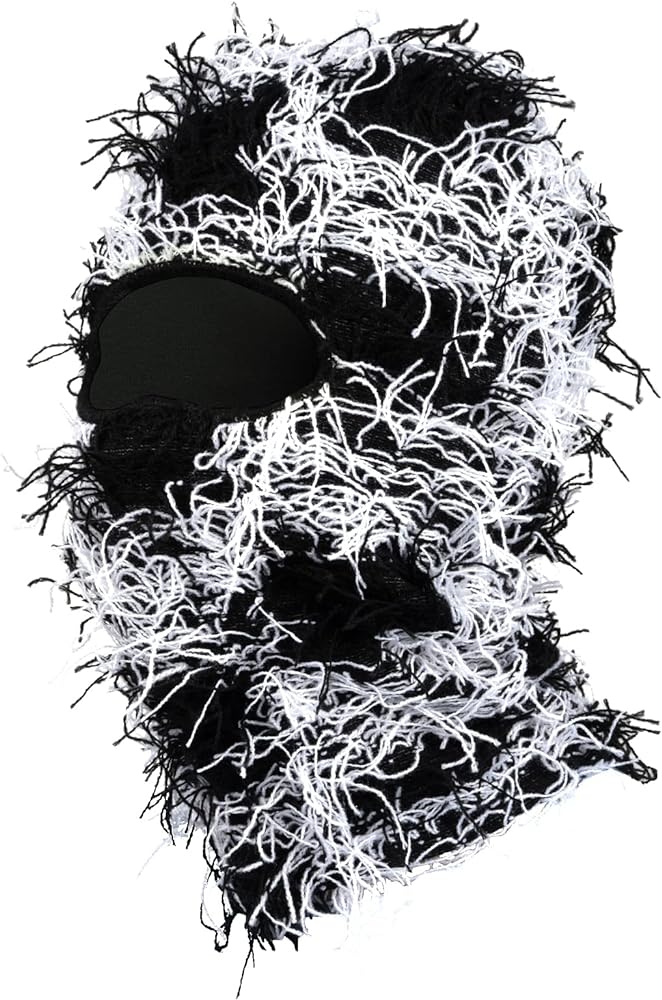 *BLACK & WHITE* Original Fuzzy Mask