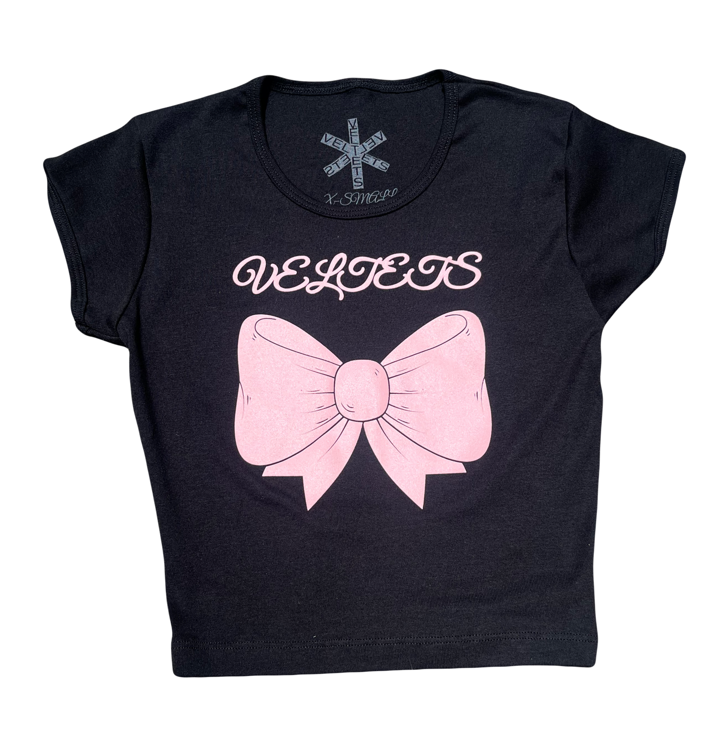 Pink bow crop top