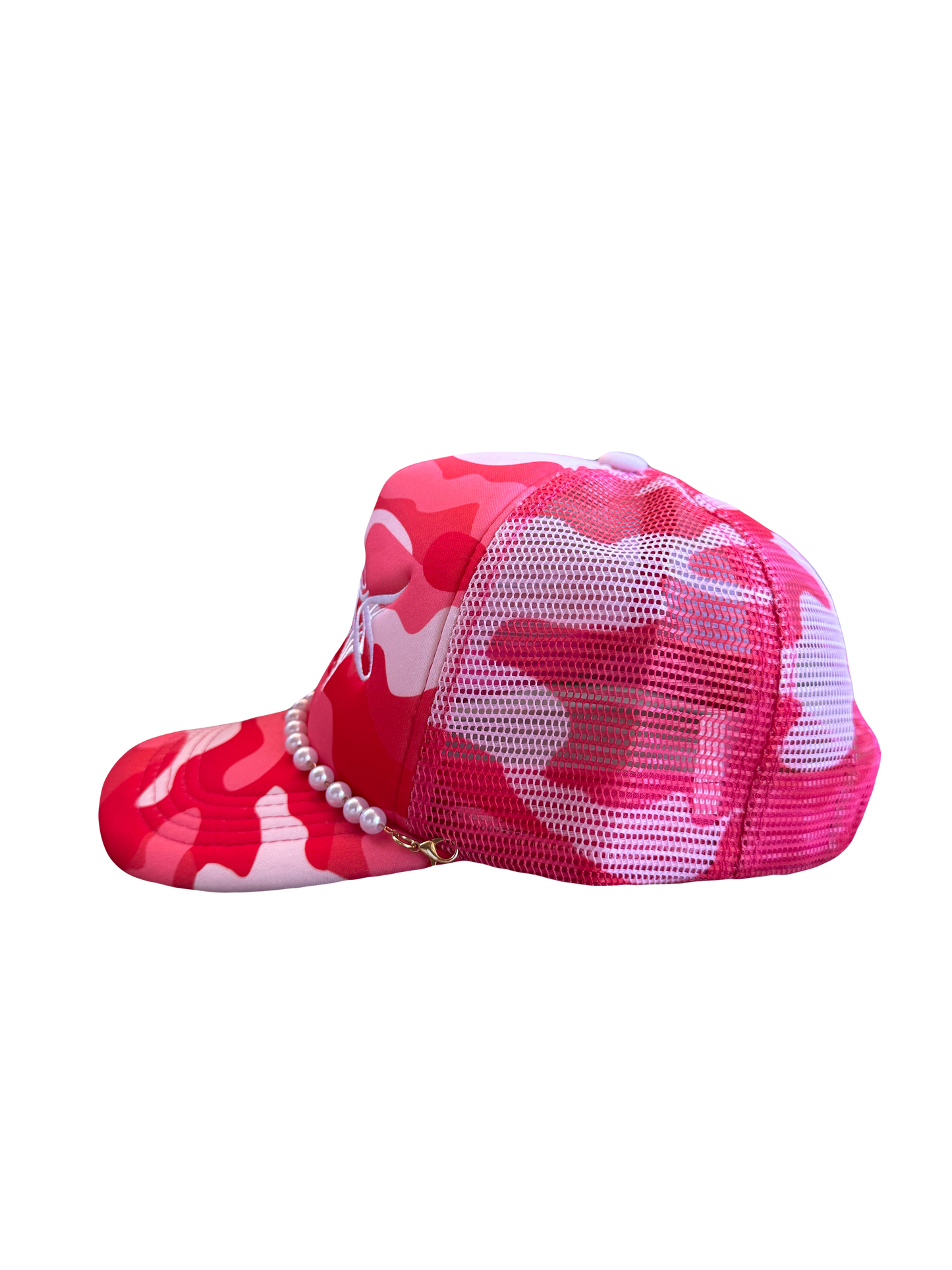 Pink Camo Pearl Trucker