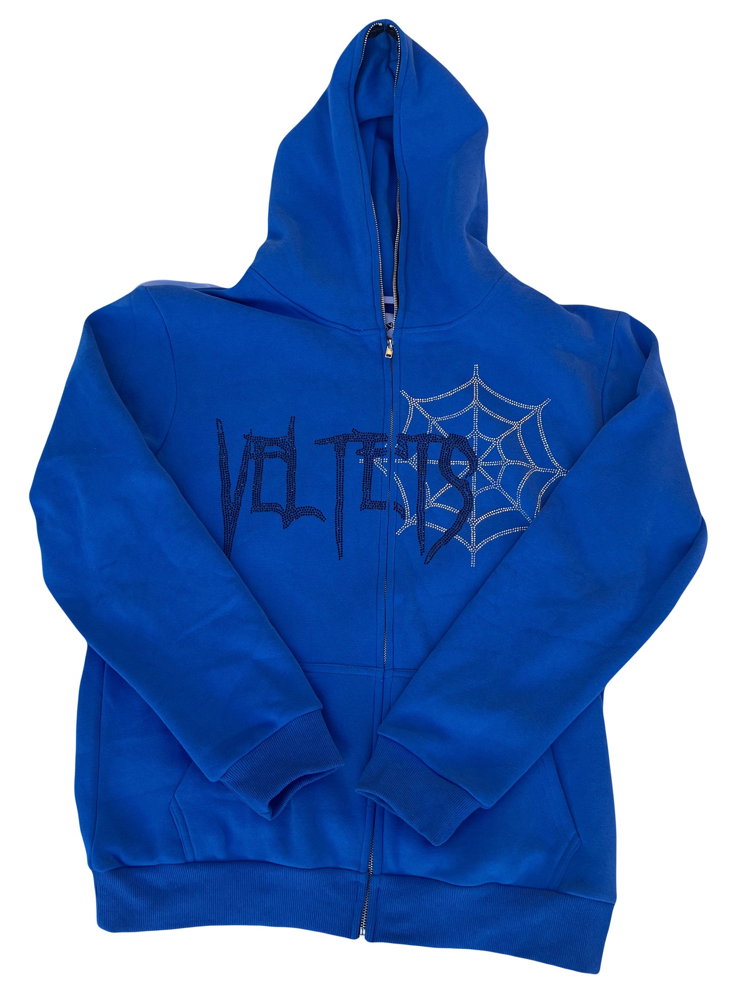 Webs rhinestone zip up *Blue*