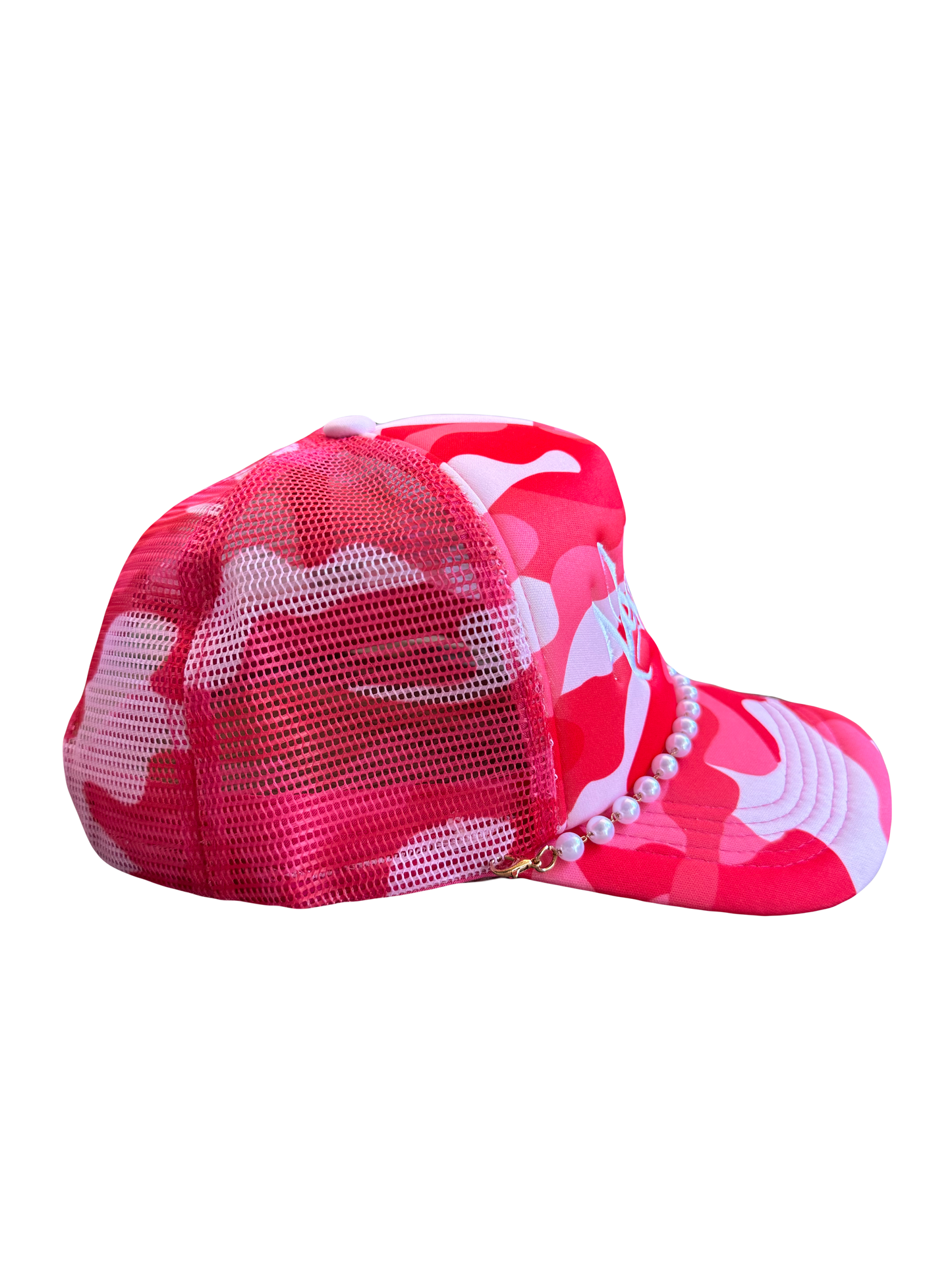 Pink Camo Pearl Trucker