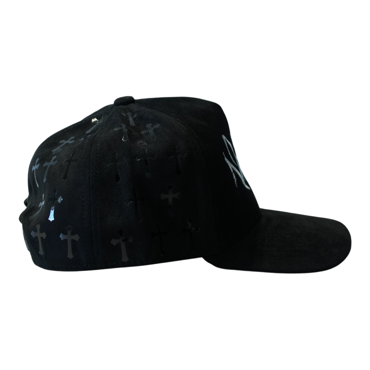 Chrome crosses cap (black)