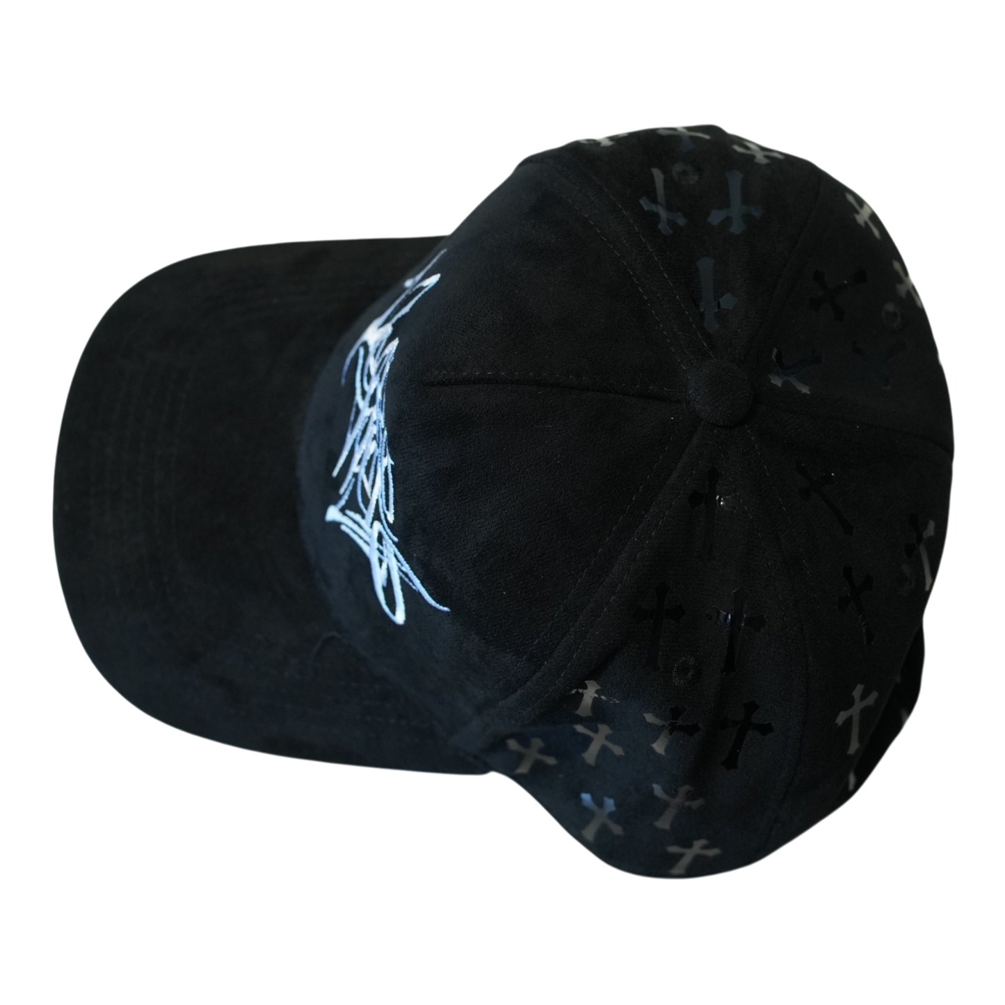 Chrome crosses cap (black)