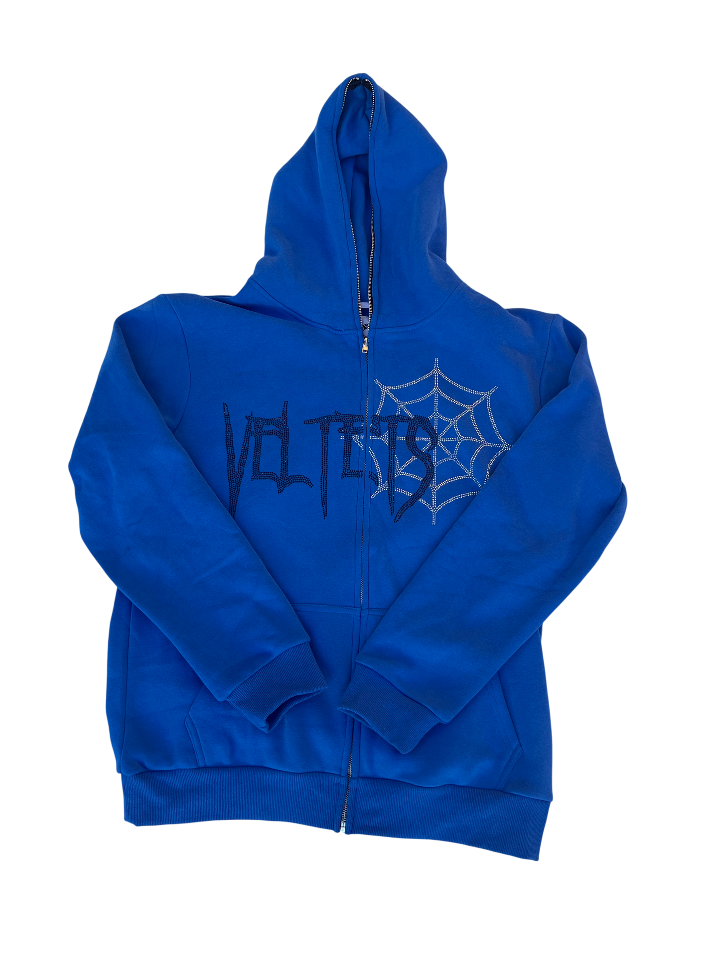 Rhinestone Webs Zip Up *Blue*